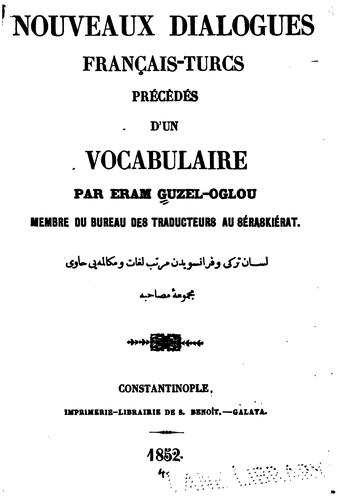 Nouveaux dialogues Français-Turcs précédés d'un vocabulaire