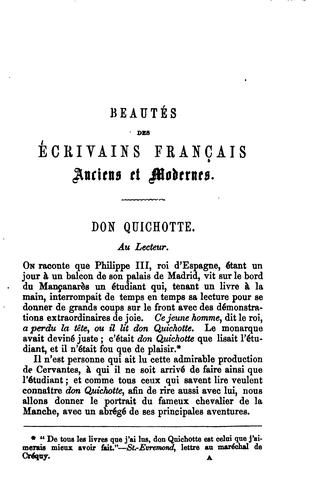 Beautés des écrivains français, anciens et modernes, prose et poésie, par A. de Fivas by Écrivains français cover