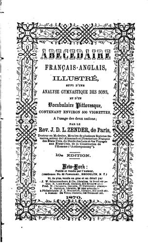 Abecedaire francais-anglais, illustrè ... by Joachim Denis Laurent Zender cover