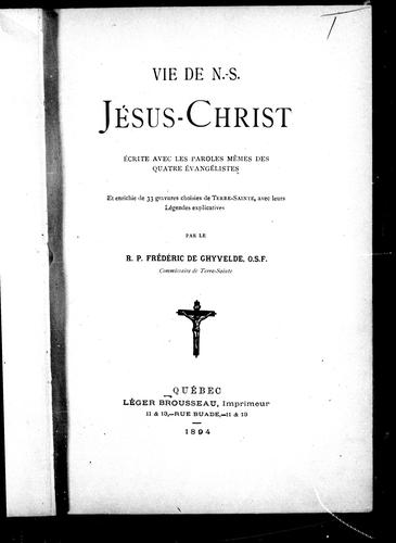 Vie de N.-S. Jésus-Christ