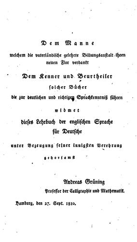 Englische Grammatik für Deutsche by Andreas Gruening cover
