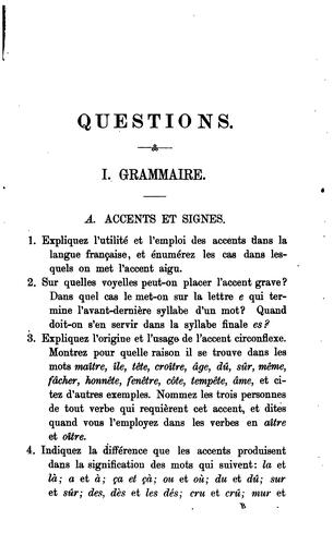 Questionnaire français. Questions on French grammar, idiomatic difficulties and military expressions by Théodore Karcher cover