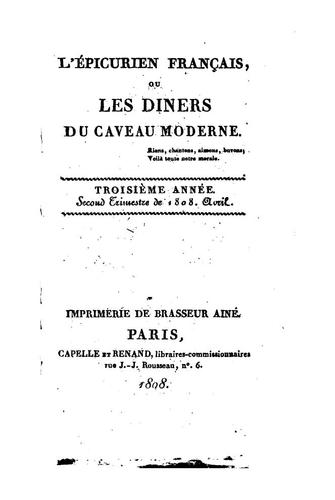 L'épicurien français, ou, Les diners du caveau moderne by [name missing] cover