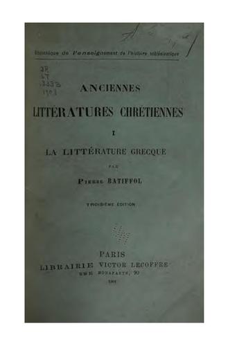 La littérature grecque