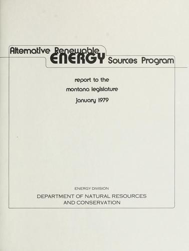 Alternative renewable energy sources program