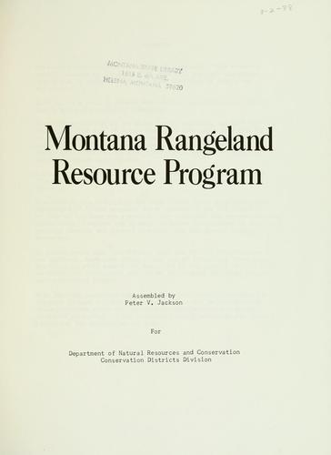 Montana rangeland resource program