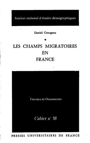 Les champs migratoires en France by Daniel Courgeau cover