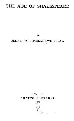 The age of Shakespeare