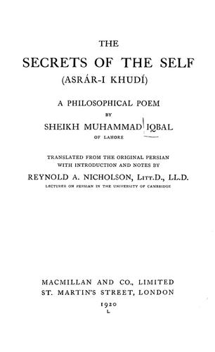 Asrār-i k̲h̲vudī