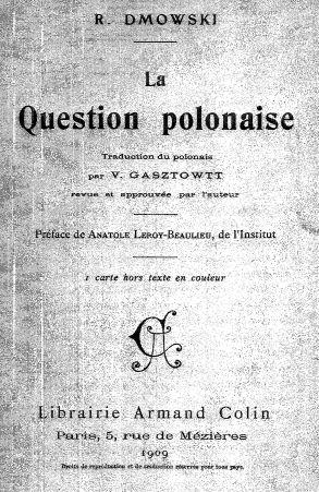 La question polonaise by Roman Dmowski cover