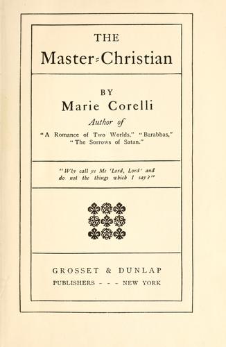 The master-Christian by  cover