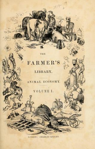 The farmer's library, animal economy by  cover