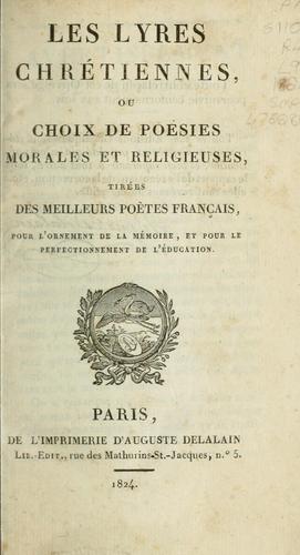 Les lyres chrétiennes by  cover