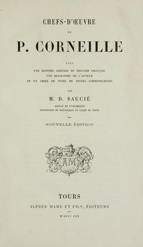 Chefs-d'uvre de P. Corneille by Pierre Corneille cover