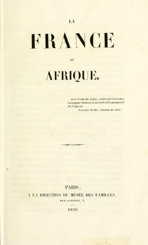 La France en Afrique by Joseph Lingay cover