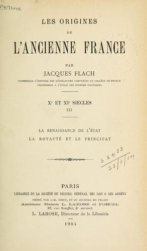 Les Origines de l'ancienne France by Jacques Flach cover