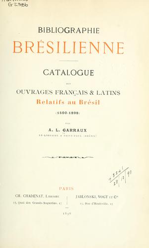 Bibliographie Brésilienne by Anatole Louis Garraux cover