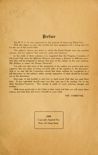 Programs of Women's progressive farmers' association