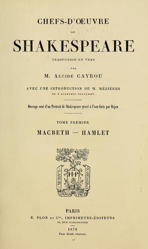 Plays (Hamlet / Macbeth)