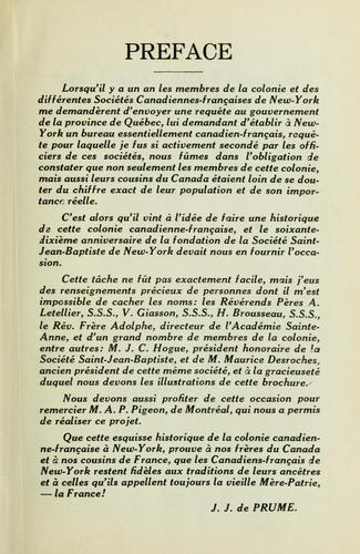 Les canadien-français à New-York by Jules Jehin de Prume cover
