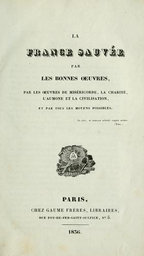 La France sauvée by  cover