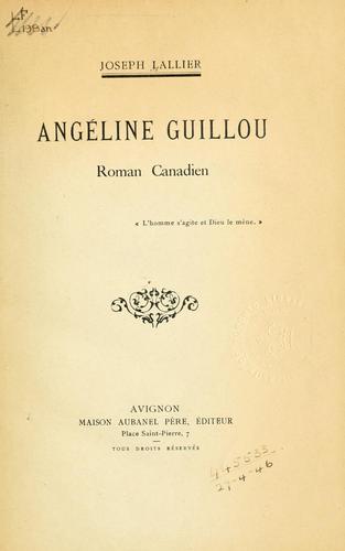 Angéline Guillou by Joseph Lallier cover