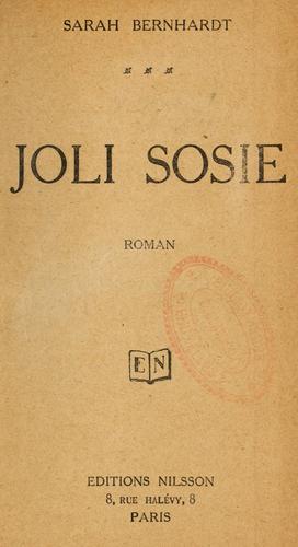 Joli Sosie by Sarah Bernhardt cover