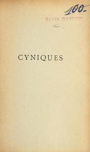 Cyniques by Georges Beaume cover