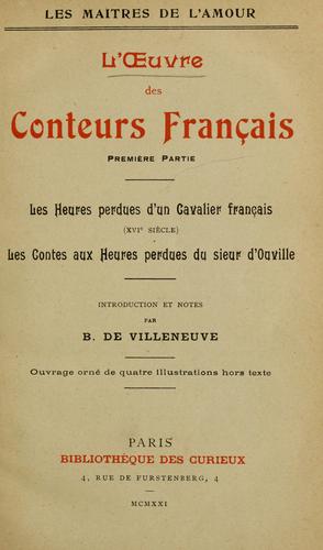 L'uvre des conteurs français by  cover