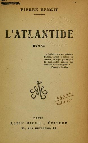 L'Atlantide by Pierre Benoît cover