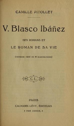 V. Blasco Ibáñez by Camille Pitollet cover
