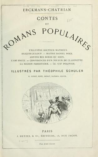 Contes et romans populaires by Emile Erckmann cover
