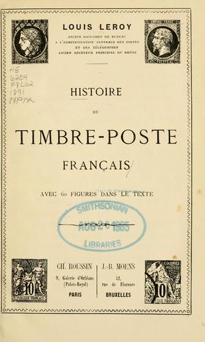 Histoire de timbre-poste français by Louis LeRoy cover