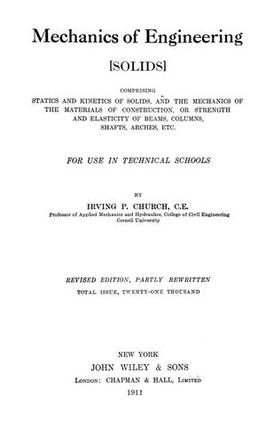 Mechanics of engineering (solids)
