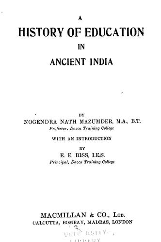 A history of education in ancient India