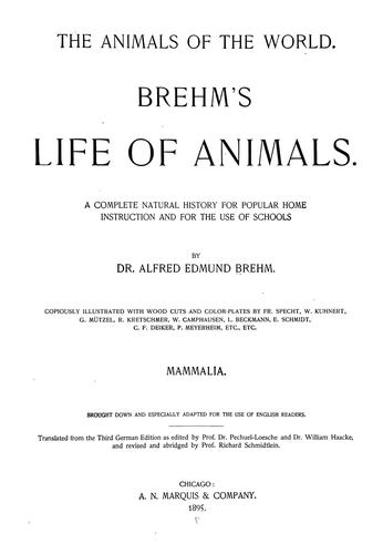 The animals of the world