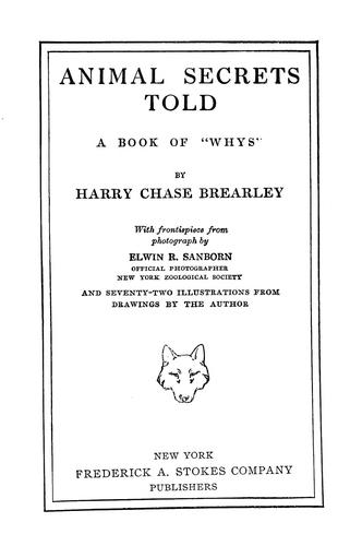 Animal secrets told by  cover