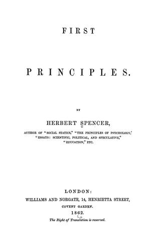 First principles