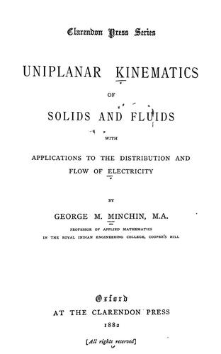 Uniplanar kinematics of solids and fluids