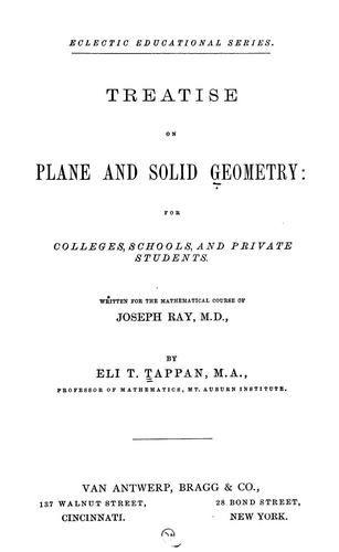 Treatise on plane and solid geometry ... by Eli T. Tappan cover