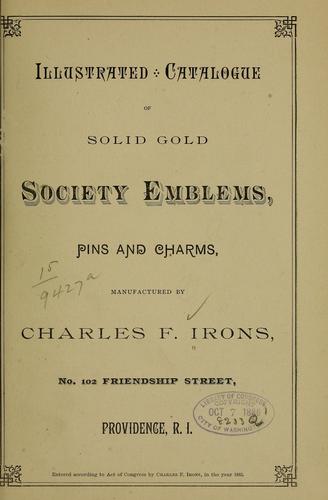 Illustrated catalogue of solid gold society emblems, pins and charms