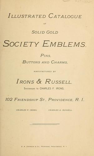 Illustrated catalogue of solid gold society emblems, pins, buttons, and charms