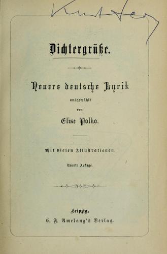 Dichtergrüsse by Elise Polko cover