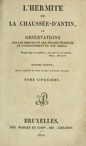 L' hermite de la Chaussée-D'Antin by Victor-Joseph Étienne de Jouy cover