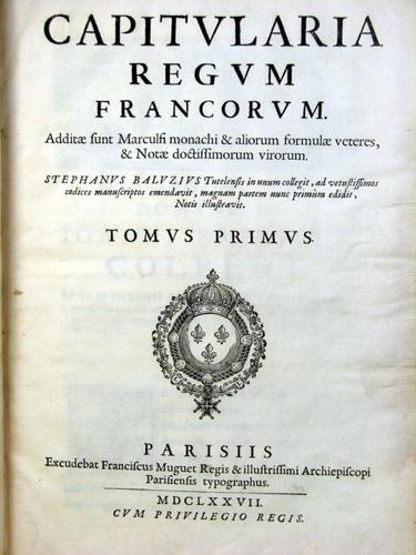 Capitularia regum Francorum by France cover