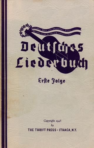 Deutsches Liederbuch by Thrift Press (Ithaca, NY) cover