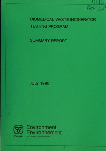Biomedical waste incinerator testing program