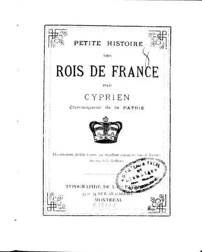 Petite histoire des rois de France by Louis Honoré Fréchette cover