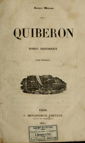 Quiberon by Ernest Ménard cover