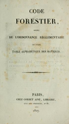 Code forestier by France cover